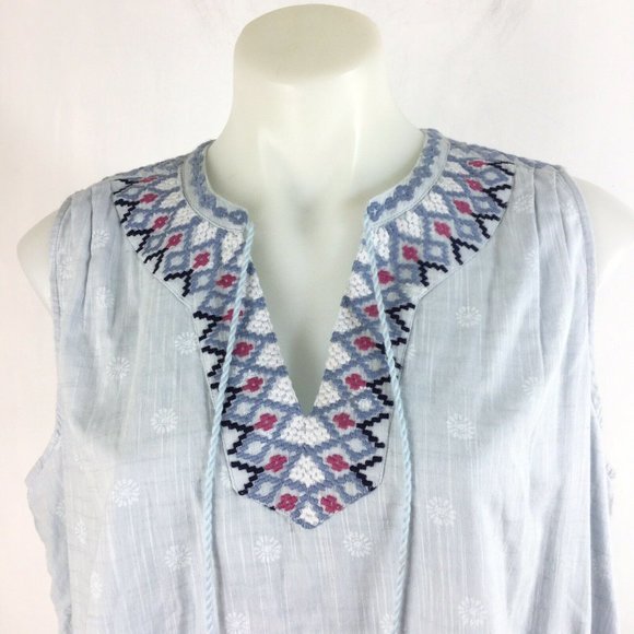 Joules Dress Oriella Embroidered Neckline Dotted - Picture 2 of 8